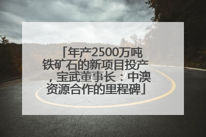 年产2500万吨铁矿石的新项目投产，宝武董事长：中澳资源合作的里程碑