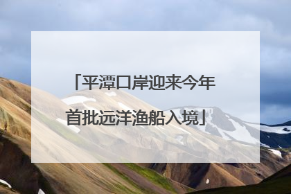 平潭口岸迎来今年首批远洋渔船入境