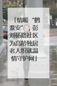 情暖“鹤耋安”，彭刘杨路社区为高龄独居老人织就温情守护网