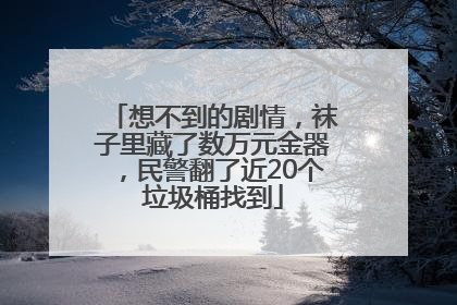 想不到的剧情，袜子里藏了数万元金器，民警翻了近20个垃圾桶找到