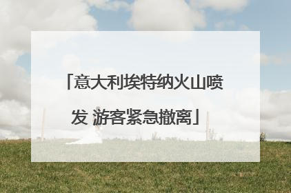意大利埃特纳火山喷发 游客紧急撤离