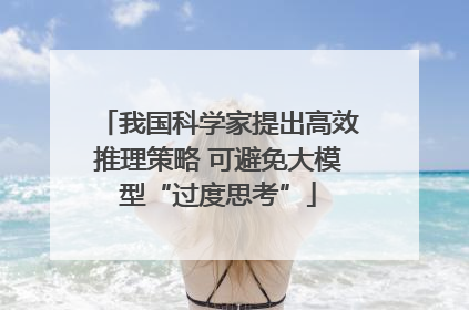 我国科学家提出高效推理策略 可避免大模型“过度思考”
