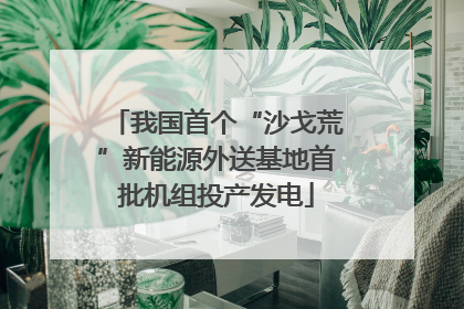 我国首个“沙戈荒”新能源外送基地首批机组投产发电