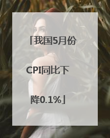 我国5月份CPI同比下降0.1%