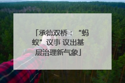 承德双桥：“蚂蚁”议事 议出基层治理新气象