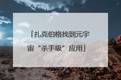 扎克伯格找到元宇宙“杀手级”应用