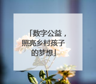 数字公益，照亮乡村孩子的梦想