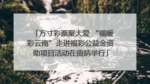 方寸彩票聚大爱 “福暖彩云南”走进福彩公益金资助项目活动在曲靖举行