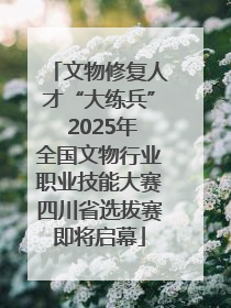 文物修复人才“大练兵” 2025年全国文物行业职业技能大赛四川省选拔赛即将启幕