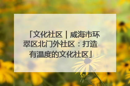 文化社区｜威海市环翠区北门外社区：打造有温度的文化社区