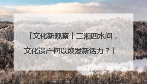 文化新观察丨三湘四水间，文化遗产何以焕发新活力？