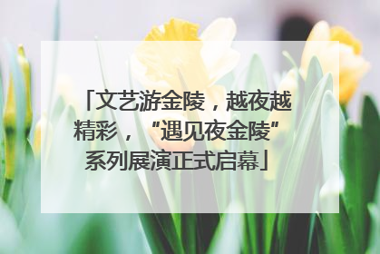 文艺游金陵，越夜越精彩，“遇见夜金陵”系列展演正式启幕