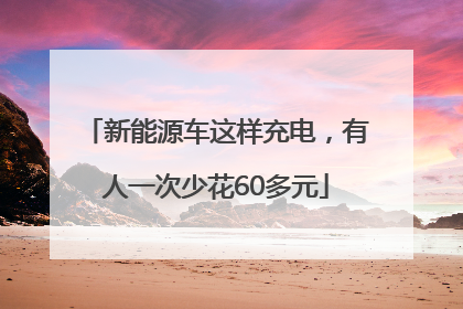 新能源车这样充电，有人一次少花60多元