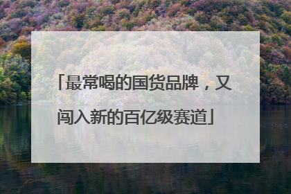 最常喝的国货品牌，又闯入新的百亿级赛道
