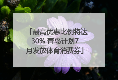 最高优惠比例将达30% 青岛计划7月发放体育消费券