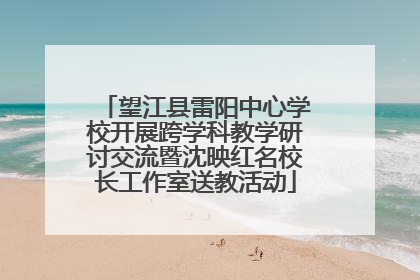 望江县雷阳中心学校开展跨学科教学研讨交流暨沈映红名校长工作室送教活动