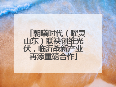朝曦时代（曜灵山东）联袂创维光伏，临沂战新产业再添重磅合作