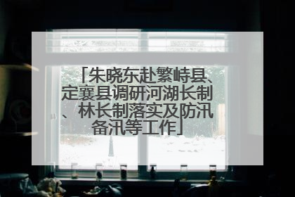 朱晓东赴繁峙县、定襄县调研河湖长制、林长制落实及防汛备汛等工作