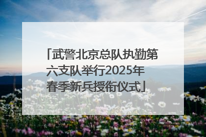 武警北京总队执勤第六支队举行2025年春季新兵授衔仪式