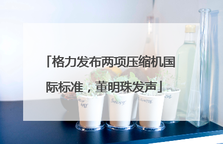 格力发布两项压缩机国际标准，董明珠发声