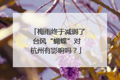 梅雨终于减弱了 台风“蝴蝶”对杭州有影响吗？