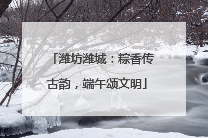 潍坊潍城：粽香传古韵，端午颂文明
