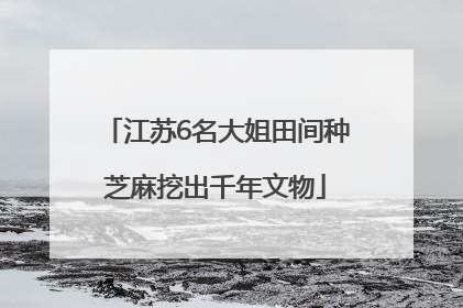 江苏6名大姐田间种芝麻挖出千年文物