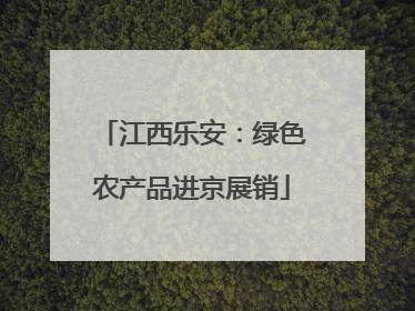 江西乐安：绿色农产品进京展销