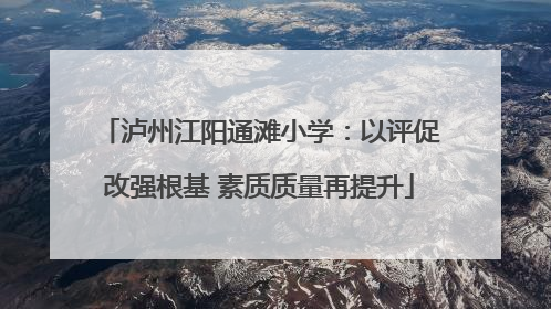 泸州江阳通滩小学：以评促改强根基 素质质量再提升