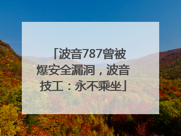 波音787曾被爆安全漏洞，波音技工：永不乘坐