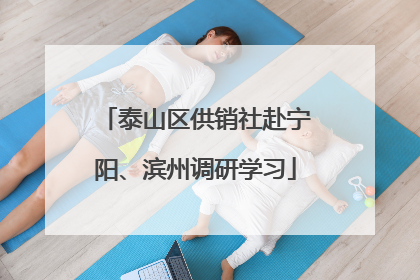泰山区供销社赴宁阳、滨州调研学习