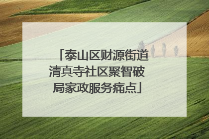 泰山区财源街道清真寺社区聚智破局家政服务痛点