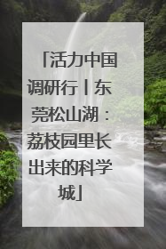 活力中国调研行丨东莞松山湖：荔枝园里长出来的科学城
