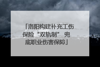 洛阳构建补充工伤保险“双轨制” 兜底职业伤害保障
