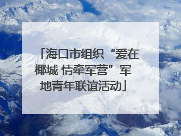 海口市组织“爱在椰城 情牵军营”军地青年联谊活动