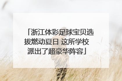 浙江体彩足球宝贝选拔燃动夏日 这所学校派出了超豪华阵容
