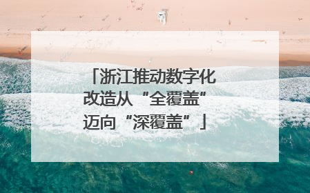 浙江推动数字化改造从“全覆盖”迈向“深覆盖”