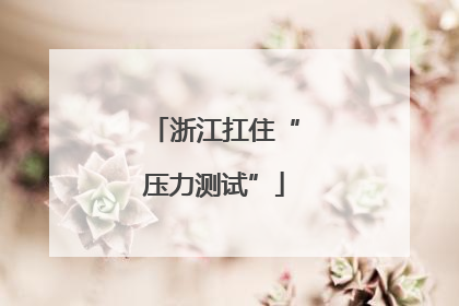 浙江扛住“压力测试”