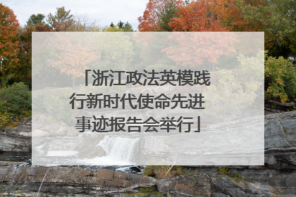 浙江政法英模践行新时代使命先进事迹报告会举行