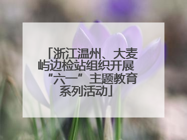 浙江温州、大麦屿边检站组织开展“六一”主题教育系列活动
