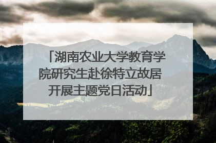 湖南农业大学教育学院研究生赴徐特立故居开展主题党日活动