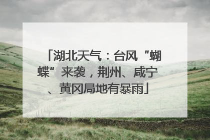 湖北天气：台风“蝴蝶”来袭，荆州、咸宁、黄冈局地有暴雨
