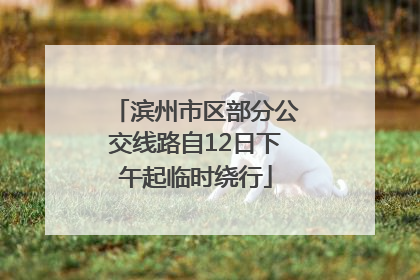滨州市区部分公交线路自12日下午起临时绕行