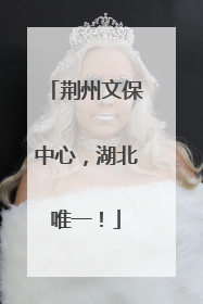 荆州文保中心，湖北唯一！