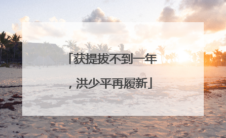 获提拔不到一年，洪少平再履新
