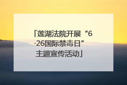 莲湖法院开展“6·26国际禁毒日”主题宣传活动