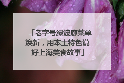 老字号绿波廊菜单焕新，用本土特色说好上海美食故事