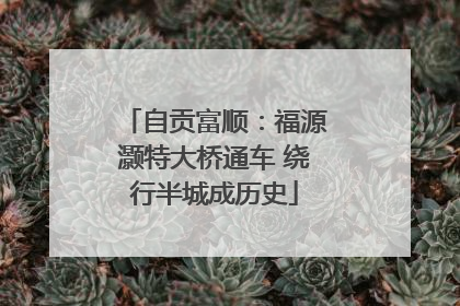 自贡富顺：福源灏特大桥通车 绕行半城成历史