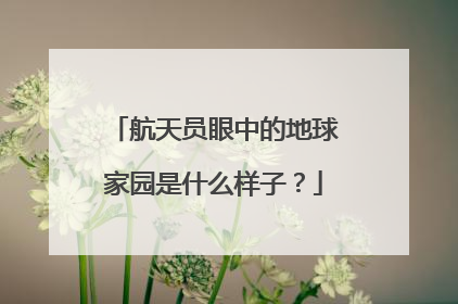 航天员眼中的地球家园是什么样子？