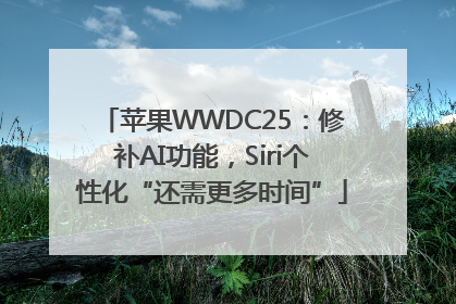 苹果WWDC25：修补AI功能，Siri个性化“还需更多时间”